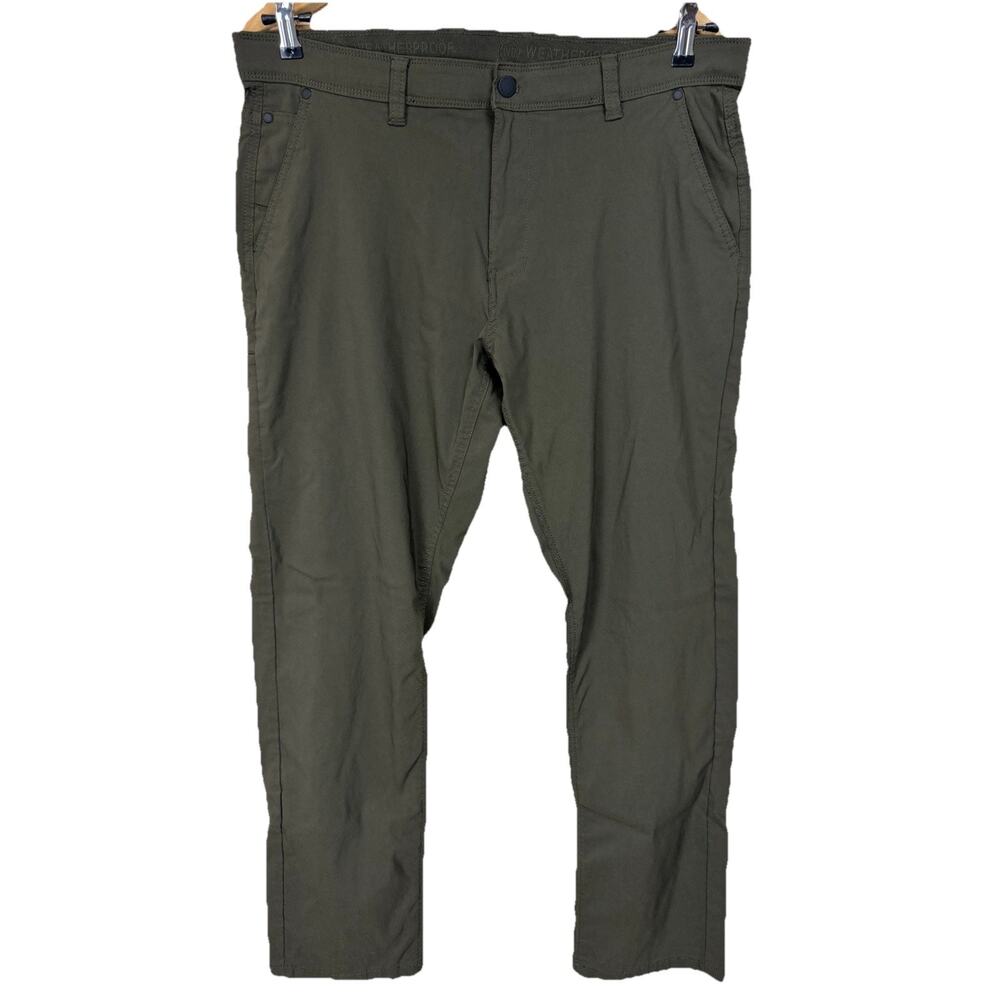 Weatherproof Men's Sz 36x32 Green Utility Pants Straight Leg Pockets